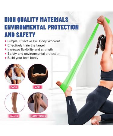 Skin-Friendly 1.5m Resistance Band for Men and Women - Ideal for Leg Stretch, Yoga, Pilates, Fitness Rehab - Green - Buy Online on GoSupps.com