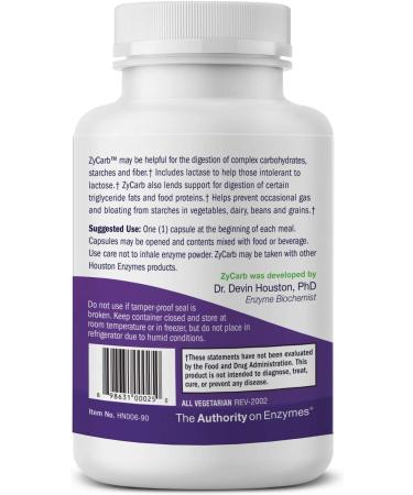 Buy Houston Enzymes ZyCarb - 120 Capsules for Digestive Support - Buy Online on GoSupps.com
