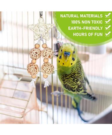 Buy Vegan 7-Piece Wooden Bird Toy Set - Multicolored Ladders & Accessories for Budgies Parrots and More | International Shipping - Buy Online on GoSupps.com