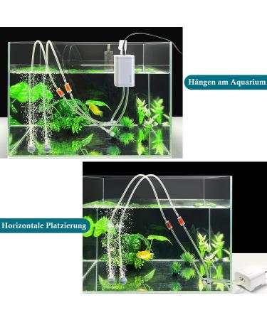 FEDOUR MINI Super Silent Aquarium Air Pump - 72LPH/120LPH for 1-200L Tanks | Double Outlet Oxygen Pump with Accessories - Buy Online on GoSupps.com