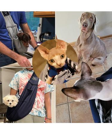 CUBY Reversible Puppy Dog Sling Carrier for Small Medium Dogs - Dark Blue01 - Buy Online on GoSupps.com