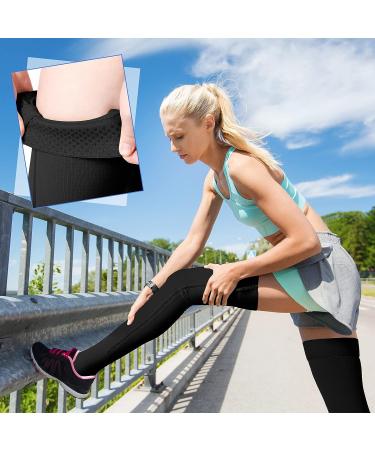 2 Pairs Open Toe Thigh High Zipper Compression Socks 15-20 mmHg for Edema Swelling - Women Men - Buy Online on GoSupps.com