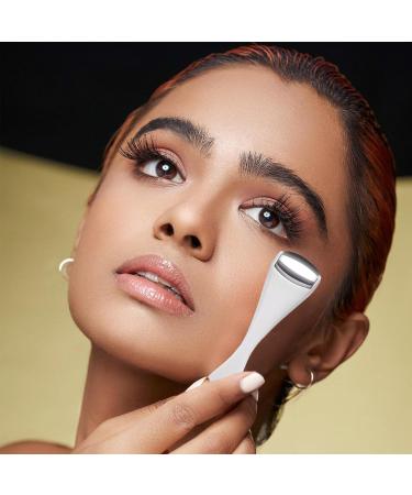 Eye Cream Roller - Medium Size Stainless Steel Ice Roller | Reduces Puffy Eyes | Blends Wrinkles | Portable Stainless Steel Beauty Tool White Handle - Buy Online on GoSupps.com