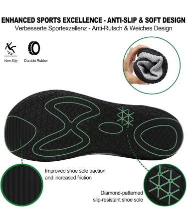 Geweo Barefoot Shoes for Men & Women - Comfortable Lightweight Slipproof Trail & Fitness Sneakers | Unisex Zero-Drop 37-47 EU - Gray - Buy Online on GoSupps.com