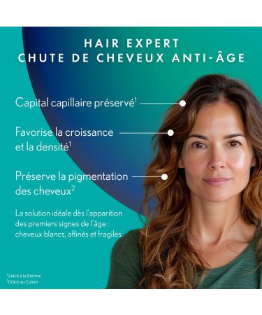 Oenobiol HAIR EXPERT Chute de cheveux Anti- ge - Pr serve le capital capillaire - Favorise la croissance et la densit - Pr serve la pigmentation des cheveux - Compl ment alimentaire - 60 comprim s 2 g (Lot de 30) - Buy Online on GoSupps.com