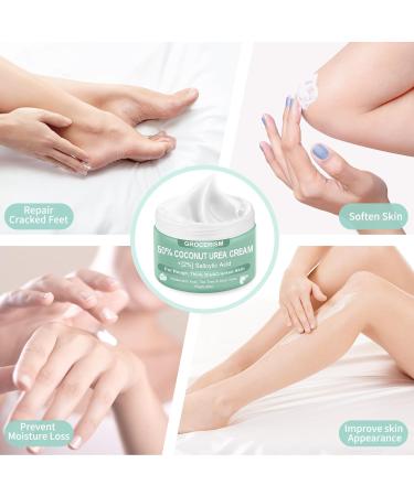 Cr me l'ur e 50% pour les pieds avec noix de coco 150 g || Cr me pour les pieds et les mains Force maximale avec 2% d'acide salicylique arbre th et aloe vera pour une hydratation en profondeur - Buy Online on GoSupps.com