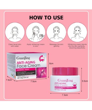 Whitening Face Cream Daily Collagen Moisturizer for Skin Firming Anti-Aging Reduce Fine Lines Brighten and Lift Natural and Organic Formula (3.38oz) - Buy Online on GoSupps.com