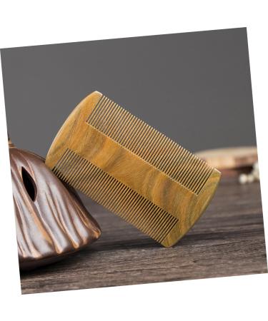 Minkissy 4-Piece Green Sandalwood Beard & Mustache Comb Set | Premium Wooden Grooming Tools for Men - Buy Online on GoSupps.com
