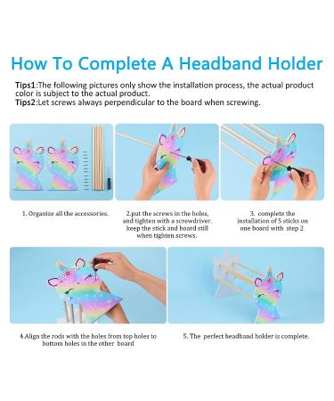 Basumee Unicorn Headband Holder Organizer - Girls Hair Hoop Display Stand for Fantasy Room Decor - Buy Online on GoSupps.com