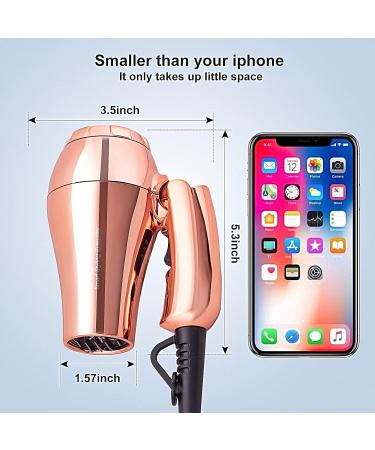 Travel Hair Dryer with Diffuser - Dual Voltage 1200W Compact Blow Dryer for Adults & Kids | Lightweight & Foldable with EU Plug - Buy Online on GoSupps.com