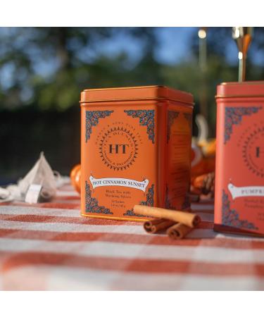 Harney & Sons Caffeinated Hot Cinnamon Sunset Black Tea with Orange and Cloves Tin 20 Sachets - Buy Online on GoSupps.com