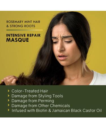 Sunny Isle Rosemary Mint Hair Masque 16oz - Strengthening Roots with Biotin & Jamaican Black Castor Oil | Double Growth Formula - Buy Online on GoSupps.com