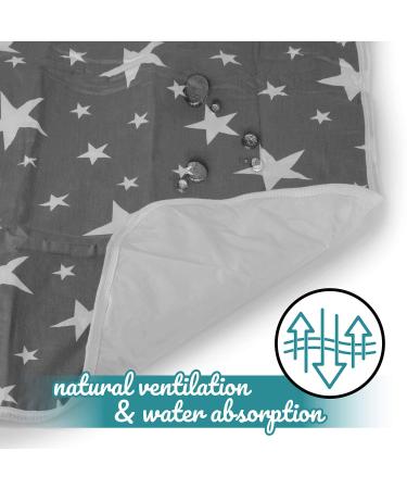 Breathable Baby Diaper Pad & Wrap | Washable Reusable Ceiling Pad for Infants & Toddlers - 50x70 cm (Star Gray) - Buy Online on GoSupps.com