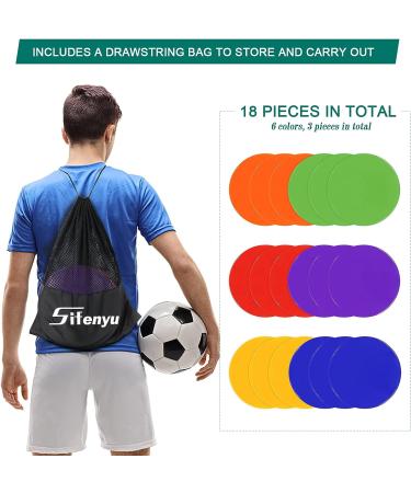 SIFENYU 10 Inch Spot Markers - Set of 18 Rubber Agility Dots for Sports Training & Classroom Activities - Buy Online on GoSupps.com