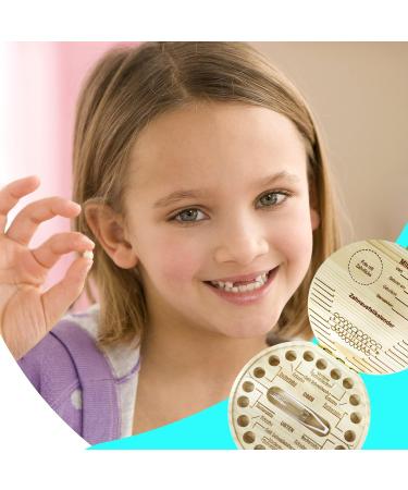 Eco-Friendly Wooden Tooth Box for Baby Teeth | Perfect Milk Tooth Souvenir & Storage Gift for Boys & Girls - Buy Online on GoSupps.com