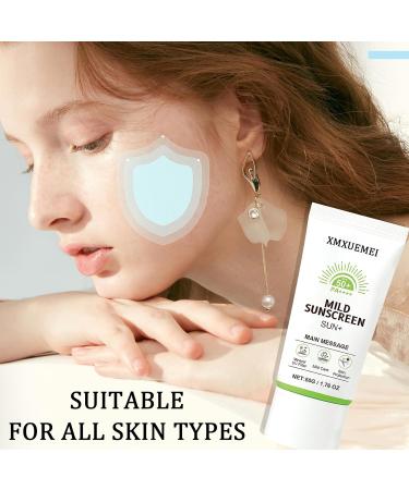 Daily SPF 50+ PA++++ Sunscreen Moisturizer | Hydrating Non-greasy Lightweight Cream for All Skin Types - No White Cast - Buy Online on GoSupps.com
