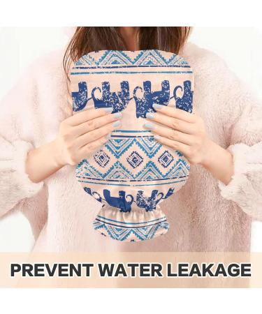 Naanle Stripes Elephant Ethno Hot Water Bottle | 2L Large Heat & Cold Therapy | Pain Relief for Bed Hands & Feet - Buy Online on GoSupps.com