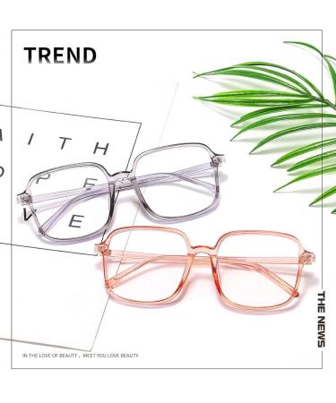 KDOQ PC Frame Oversize Anti Blue Light Glasses for Men & Women - Clear Lens Unisex Eyewear for Eye Protection - Buy Online on GoSupps.com