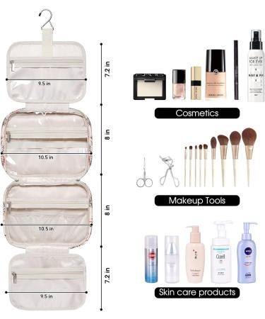 Narwey Hanging Travel Toiletry Bag for Women Wash Bag Cosmetics Makeup Bag Organizer for Travel Size Accessories A-beige Flamingo (Medium) - Buy Online on GoSupps.com