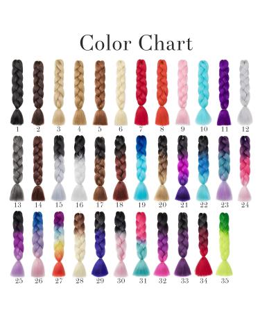 Gairyan Ombre Jumbo Braids Extensions - 24 100g Synthetic Box Braid Hair for Crochet & Twists (Light Auburn) - International Shipping Available - Buy Online on GoSupps.com