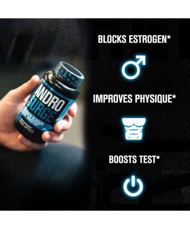 Androsurge Estrogen Blocker for Men - Natural Anti-Estrogen  Testosterone Booster & Aromatase Inhibitor Supplement - Boost Muscle Growth - DIM & 6 More Powerful Ingredients  60 Veggie Pills 60 Count (Pack of 1) - Buy Online on GoSupps.com