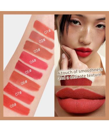 Muppet Bear Matte Lipstick | Long-Lasting Velvet Lip Gloss | Waterproof Creamy Lip Stain - Ice Cream Mist Finish | Smudge-Proof for Women (03# Milk Tea - Buy Online on GoSupps.com