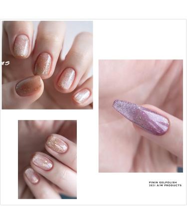 PINNI Gel Nail Polish Magnetic Cat Eye UV LED Gel Nail Lacquer Superfine Mica Aurora Platinum Glitter Winter Christmas Set Semi-permanent Soak-off Manicure Gel Nails for Salon 5ml #3 - Buy Online on GoSupps.com