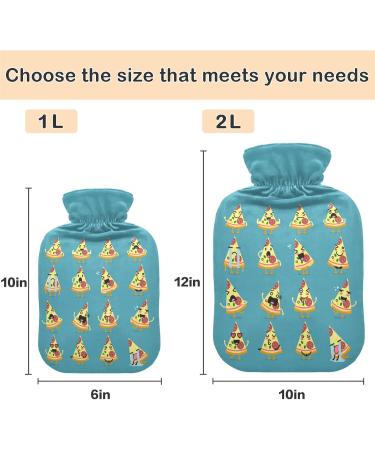 Buy Naanle Funny Pizza Heat Bottle - 2L Transparent Hot Water Bottle for Bed Hand & Feet Warmer | Pain Relief & Cold Therapy - Buy Online on GoSupps.com