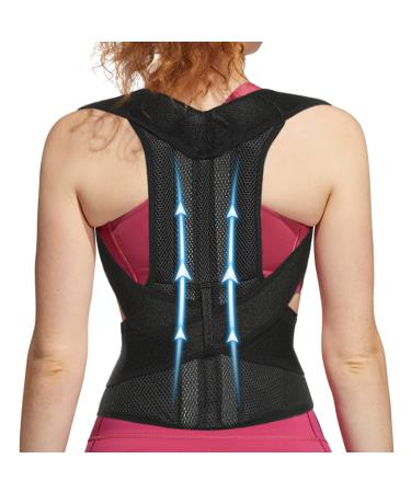 Back Brace for Women Men Posture Corrector Improve Posture Lumbar Support Shoulder Lower Upper Back Pain Relief Small