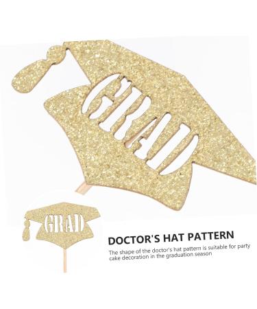 Cabilock 13pcs decorations paper cup props Glitter Cake Decoration dessert toppers cake congrats food toothpick toothpick card stock graduation season Insert card graduation cupcake picks - Buy Online on GoSupps.com