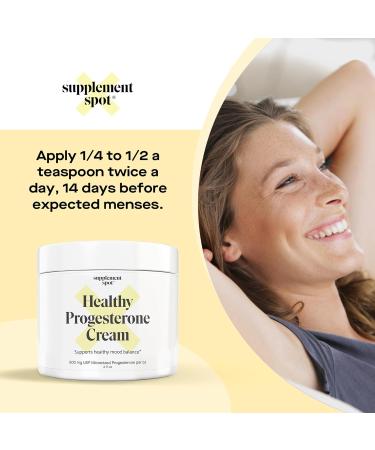 Healthy Progesterone Cream for Women Micronized Bioidentical from Wild Yam for Menopause & Perimenopause Relief | 4 oz - Optimal Balance - Buy Online on GoSupps.com