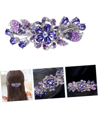 minkissy the hairpin rhinestone clip hair holder metal hair clips for women hair barrettes for women crystal hair barrettes purple hair barrettes alloy the flowers ponytail Flowers - Buy Online on GoSupps.com