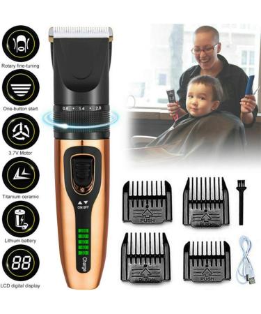 bxtbest-seller Professional Hair Clippers Beard Trimmer for Men Low Noise Cordless Electric Hair Trimmer with LCD Screen for Barber and Home Use - Buy Online on GoSupps.com