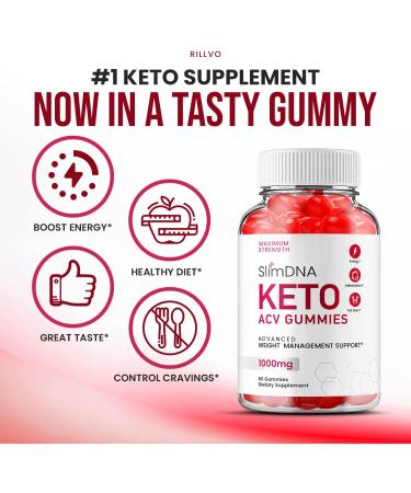 2 Pack Slim DNA ACV Keto Gummies - Advanced Keto Formula with Apple Cider Vinegar - B12 Beet Root Juice for Men and Women (120 Gummies) - Buy Online on GoSupps.com