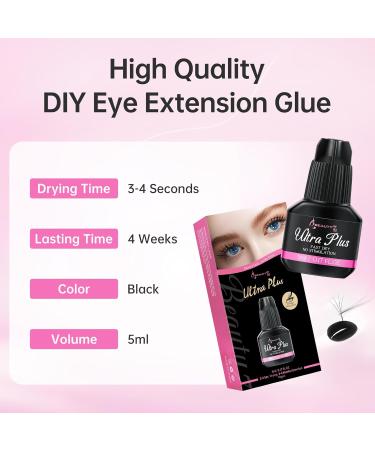 2024 Upgrade Versions Low Stimulation DIY Extension Eyelash Glue Black 5ml for Self-application 3-4 Second Drying Individual Lash Adhesive No Irritaiton for DIY Lash Extension - Buy Online on GoSupps.com