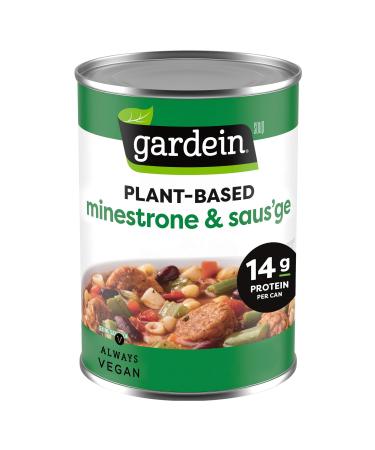 Gardein Plant-Based Saus'ge & Minestrone Soup, Vegan, 15 oz