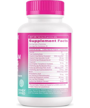 Pink Stork Postpartum Hair Loss Gummies - Biotin Postnatal Vitamins for Hair Regrowth & Strengthening | Women-Owned, 60 Strawberry Gummies - Buy Online on GoSupps.com