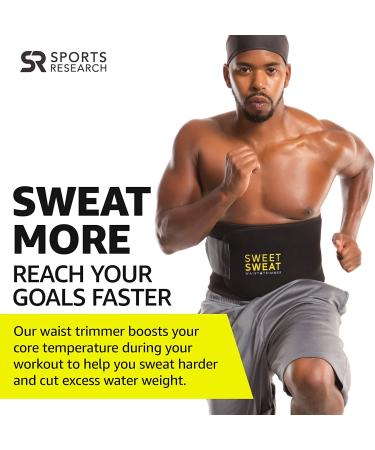 Sweet Sweat Waist Trimmer Belt - Small Black & Yellow | Sports Research - Buy Online on GoSupps.com
