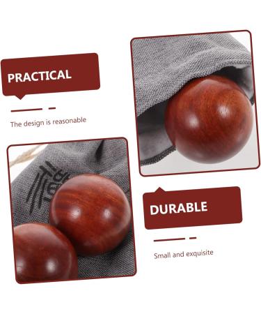 Beavorty Holzwandwerk Handball Set - Portable Wooden Massage Balls & Hand Puppet Heads for Crafting | Mahogany Chinese Medicine Massager - Buy Online on GoSupps.com