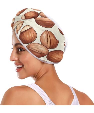 Chinese Chestnut Hair Towel 2 Pack - Super Absorbent Quick Dry Hair Turbans for Women & Girls | Perfect Hair Drying Solution - Buy Online on GoSupps.com