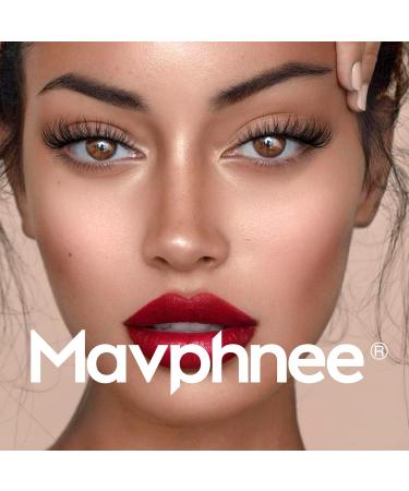 Cat Eye Wispy 16MM 3D Faux Mink Lashes | Natural Clear Band | 7 Pairs Pack by Mavphnee - Buy Online on GoSupps.com