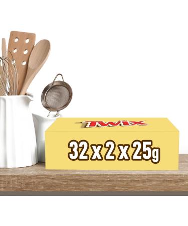 TWIX Milk Chocolate Bars with Caramel Topping Biscuit - 1 Box of 32 Individual 50g Bars (Packaging May Vary) - Buy Online on GoSupps.com