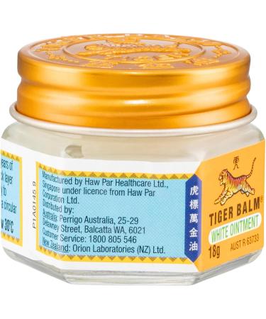 Tiger Balm White Ointment 18g (Pack of 3) - Fast Relief for Pain & Muscle Discomfort | International Shipping Available - Buy Online on GoSupps.com
