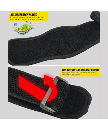 Tennis Elbow Brace - Breathable Padded Support Sleeve | Adjustable Anti-Collision Fitness Brace for Basketball Tennis & Badminton | Best Athletic Elbow Support in Black - Buy Online on GoSupps.com