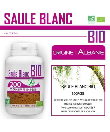 Organic White Willow - 400 mg - 200 Tablets - Buy Online on GoSupps.com