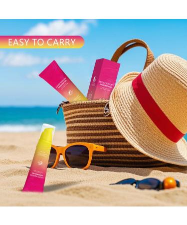 Pink Sunscreen Gel SPF 50+ PA+++ Lightweight Pink-Toned Sun Protection for Glowing Skin Broad-Spectrum Hydrating Non-Greasy Formula 1.7 fl.oz (1PC) - Buy Online on GoSupps.com