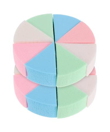 MAGICLULU 2 Sets Triangular Sponge Puff Lady Tools Face Makeup Foundation Face Triangle Blending Sponges for Makeup Triangle Sponge Puff Makeup Tool Dry Puff Wet and Dry Emulsion 8.00X8.00X2.00CM Assorted Color