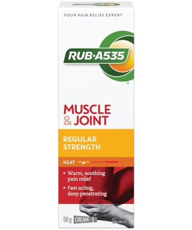 RUB A535 Muscle & Joint Pain Relieving Heat Cream Regular Strength 50-g 50 g (Pack of 1)