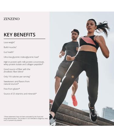 Zinzino LeanShake Vanilla - Whey Protein Powder for Healthy Body Balance Muscle Building & Gut Health - Lean Body Protein Shake - (16 x 30g) - Buy Online on GoSupps.com