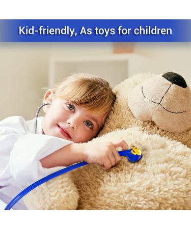 SCIAN Kids Real Working Stethoscope - Professional Quality with 5 Interchangeable Cartoon Heads - Ideal for Doctors, Nurses, Clinicians, and Home Use - Blue Color - Buy Online on GoSupps.com